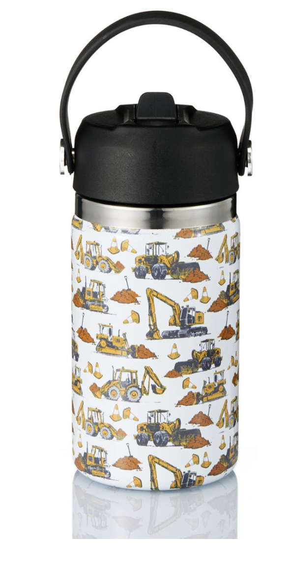 Under Construction 12oz Bottle w/Straw Cap