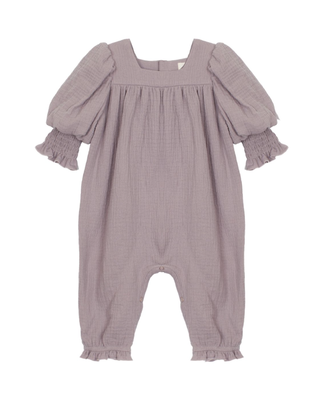 Iris Woven Gauze Romper Purple