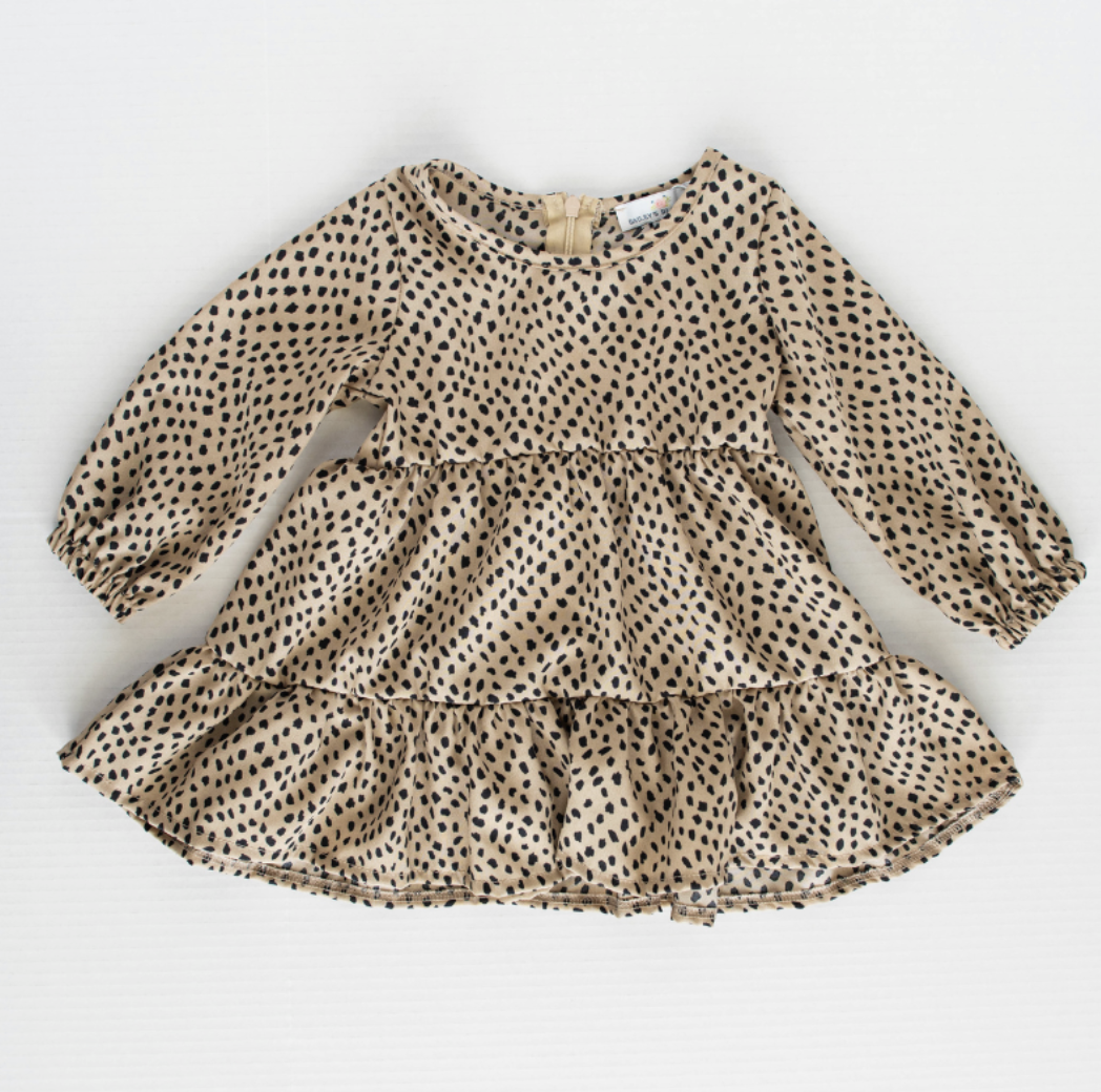 Hailey Cheetah Ruffle Dress