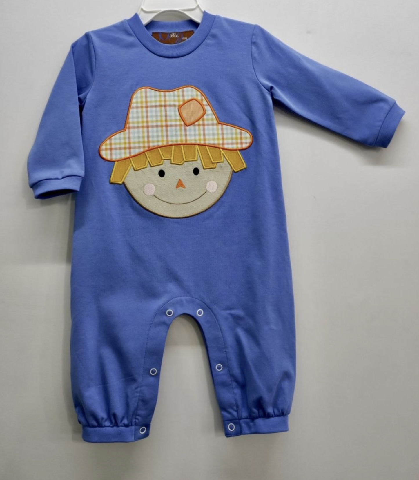 Sam the Scarecrow Applique Boys Romper