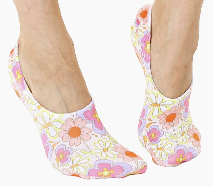 Groovy Flower Liner Socks