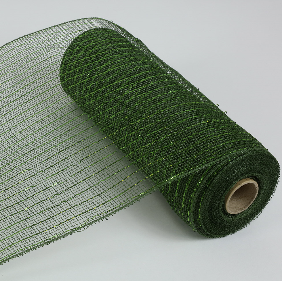 Moss Decorating Mesh Metallic Ribbon