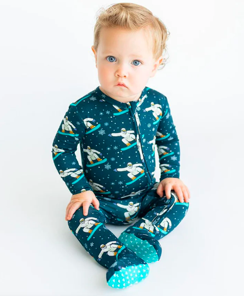 Posh Peanut Yeti Footie Zippered One Piece