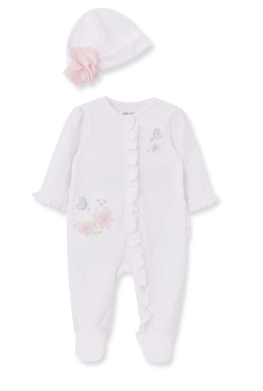 Butterfly Dreams Zipper Footie w/Hat