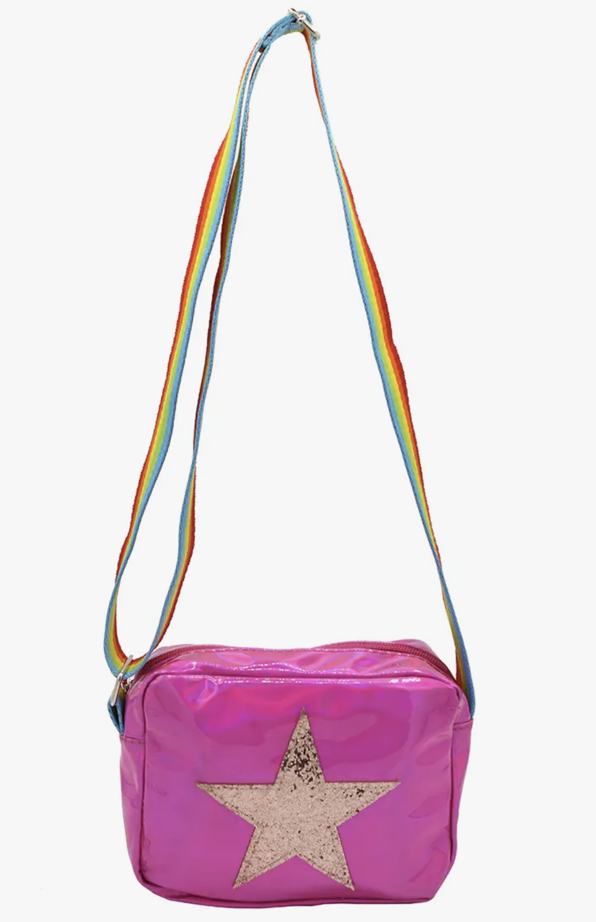 Star Rainbow Strap Purse Pink