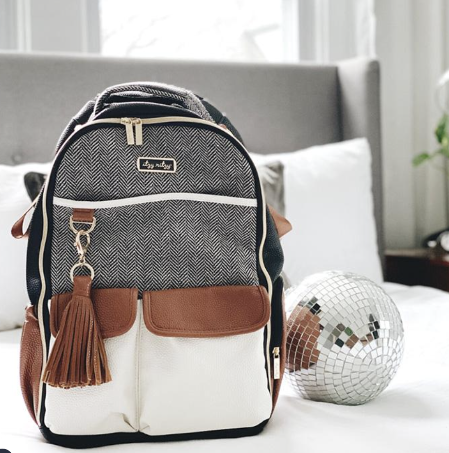 Boss Backpack Diaper Bag Coffee & Cream