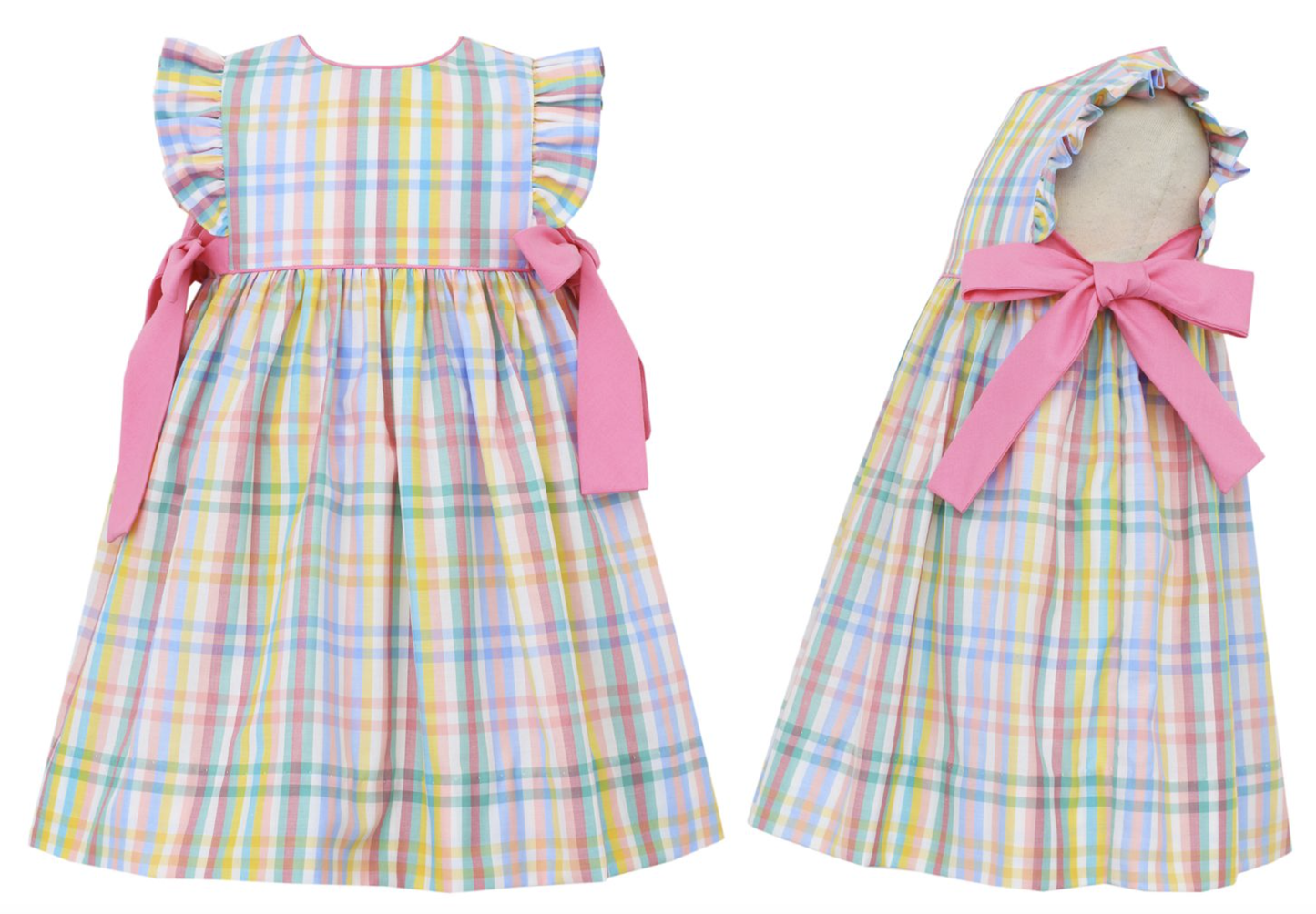 Multi Color Pastel Dress w/Side Bows