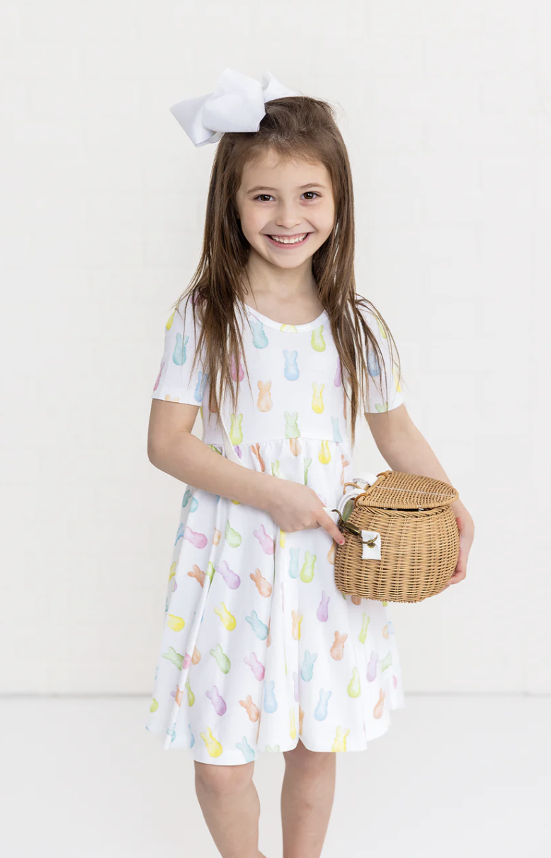 Hoppy Easter Cotton Twirl Dress