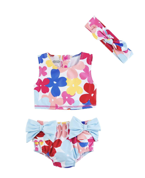 Floral Bow 2pc W/ Headband