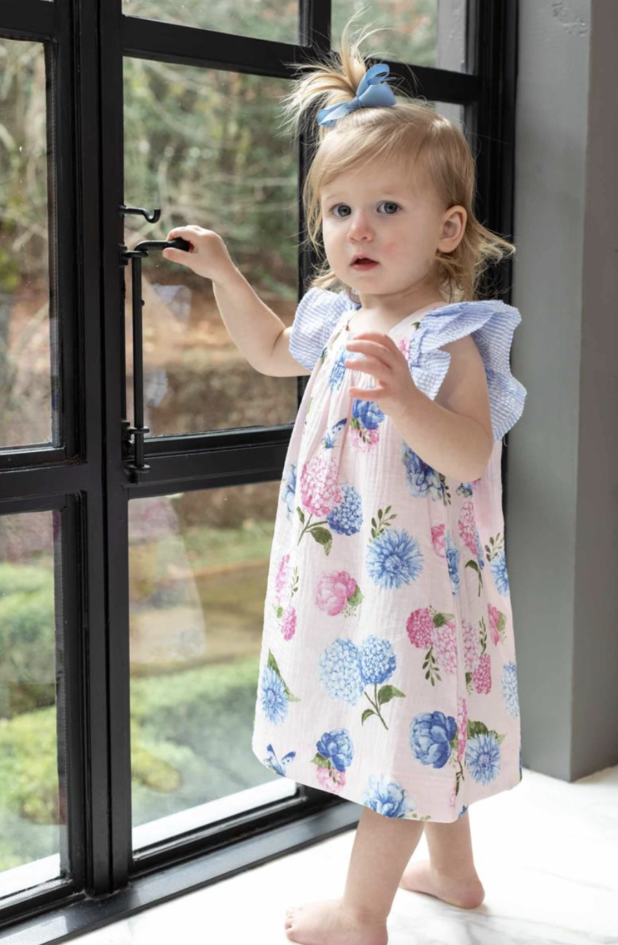 Pink Floral Gauze Dress