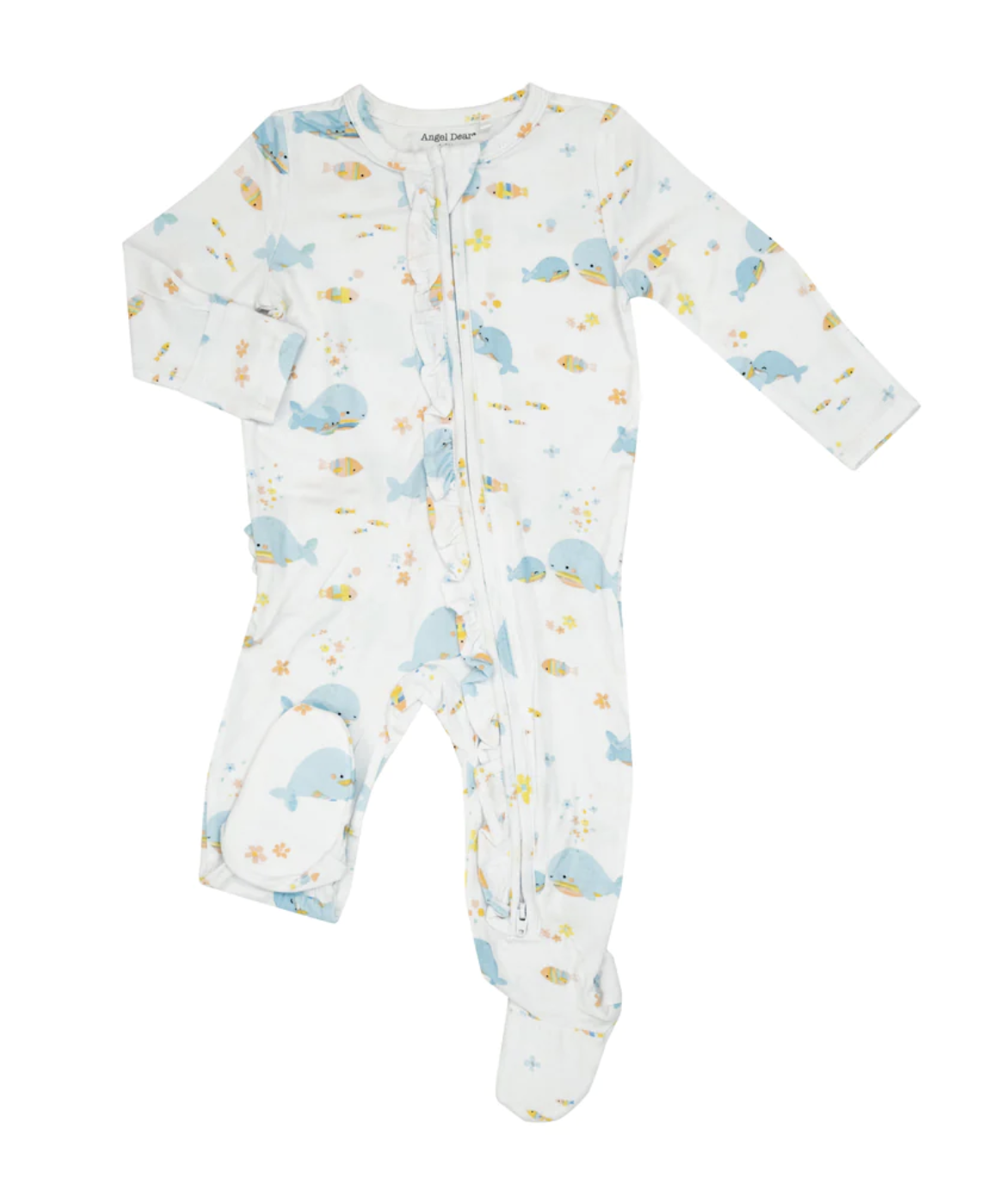 Whaley Love You 2-way Ruffle Zipper Footie