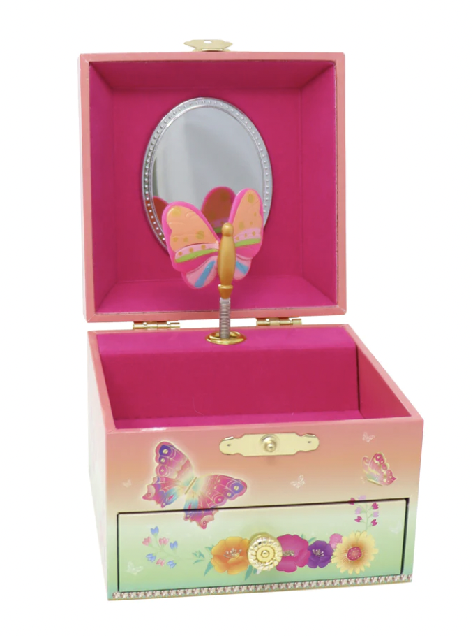 RAINBOW BUTTERFLY SMALL MUSICAL JEWELLERY BOX