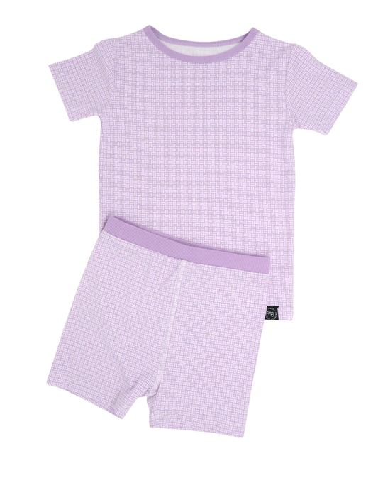 Purple Basketweave Summer PJ Set