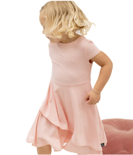 Emma's Tulip Dress Pink Basketweave