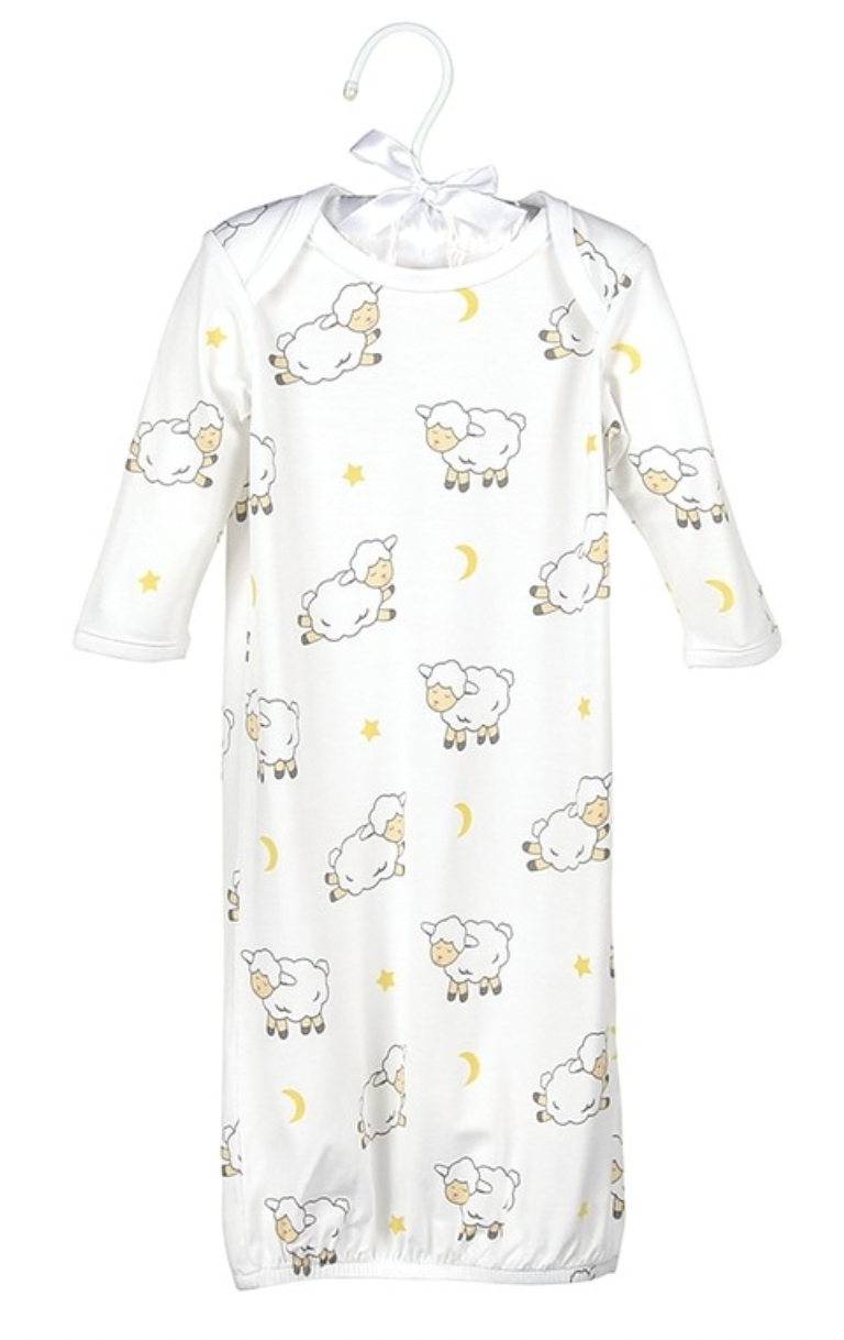 Lovie the Lamb Bamboo Sack Gown