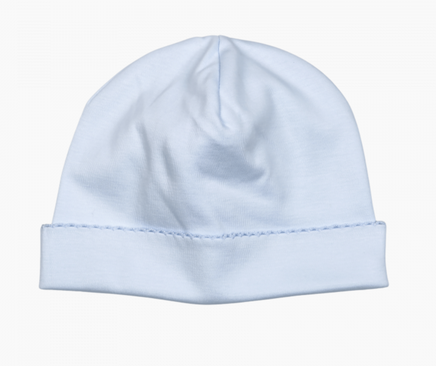 Blue Pima Beanie Blue Trim