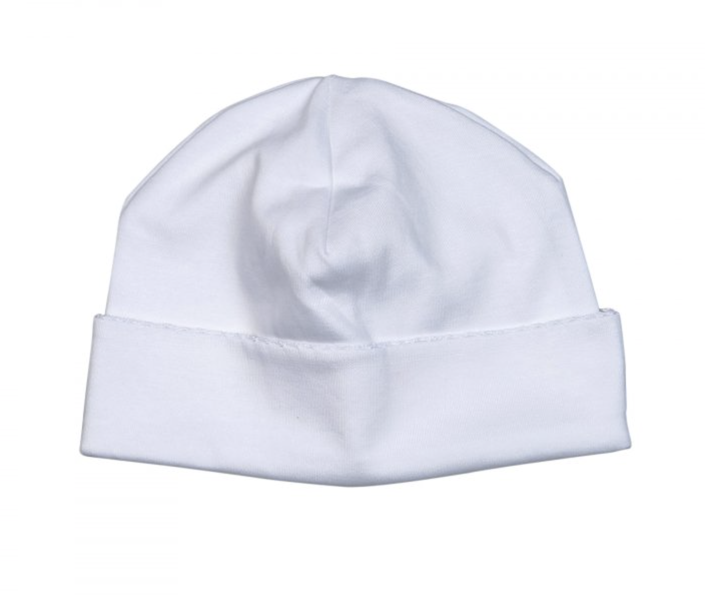 White Pima Beanie White Trim