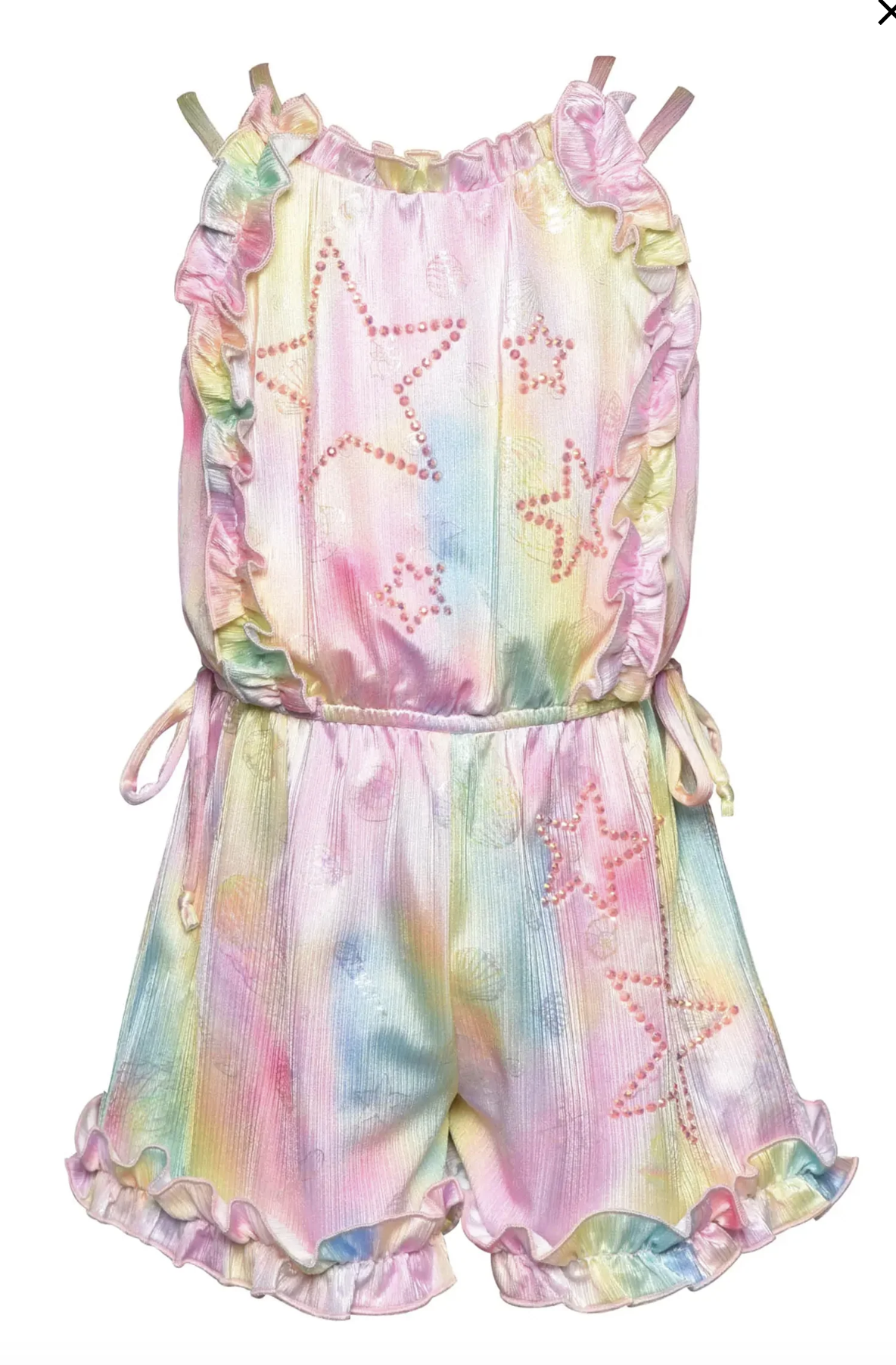 Pastel Star Rhinestone Romper