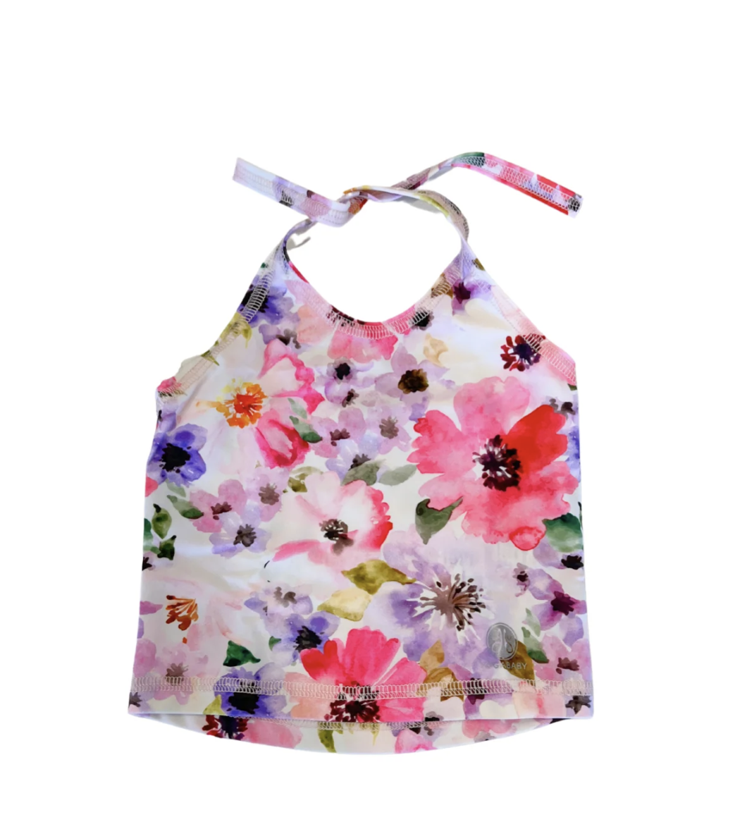 Pink Splash Halter Top