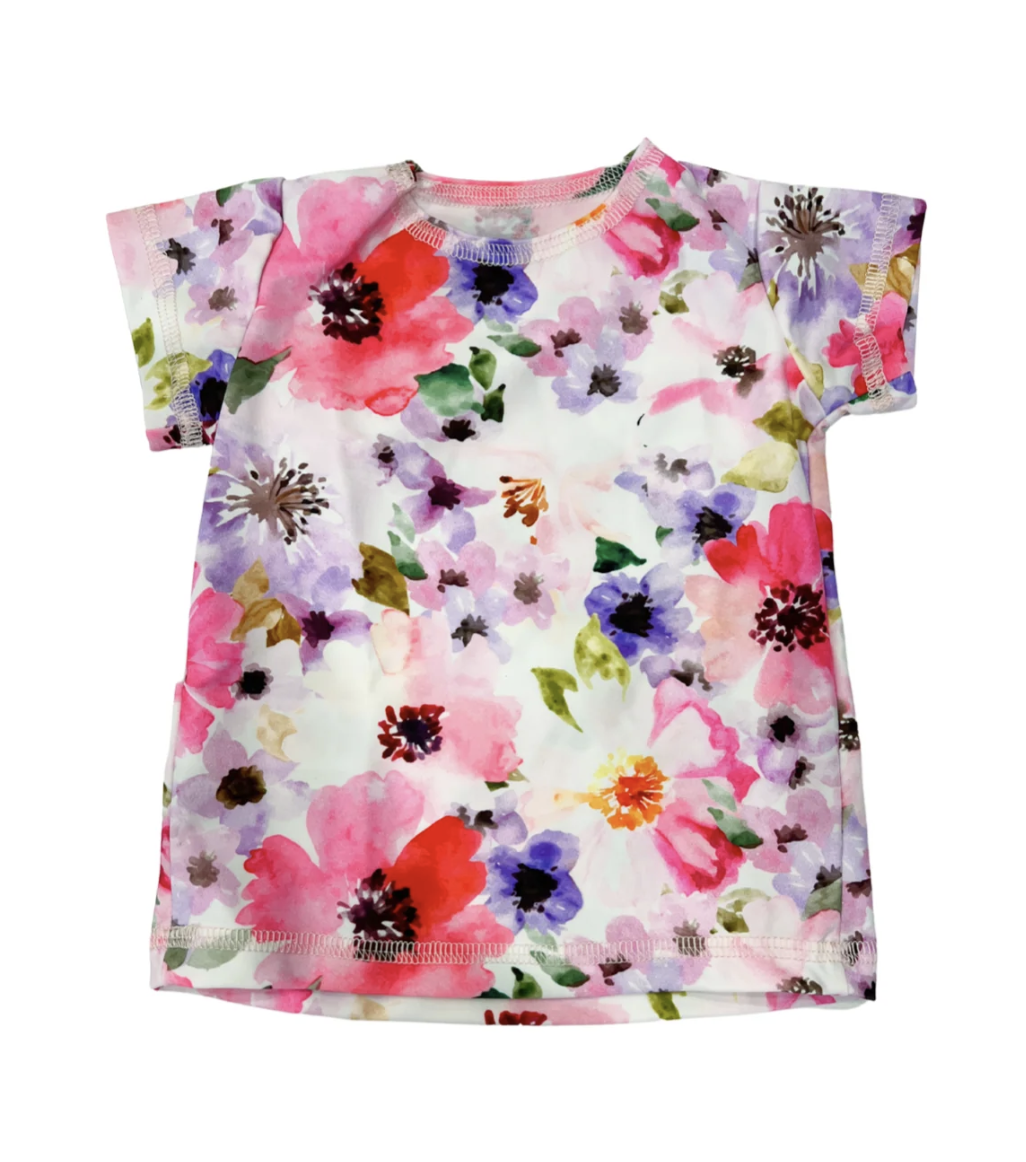 Pink Splash Short Sleeve Top