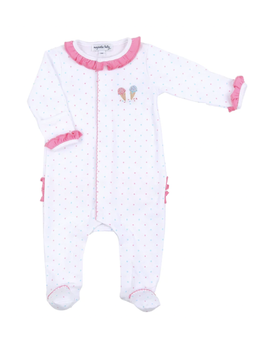 Ice Cream Classics Emb Ruffle Footie