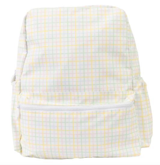 Multi Windowpane Large Backpack