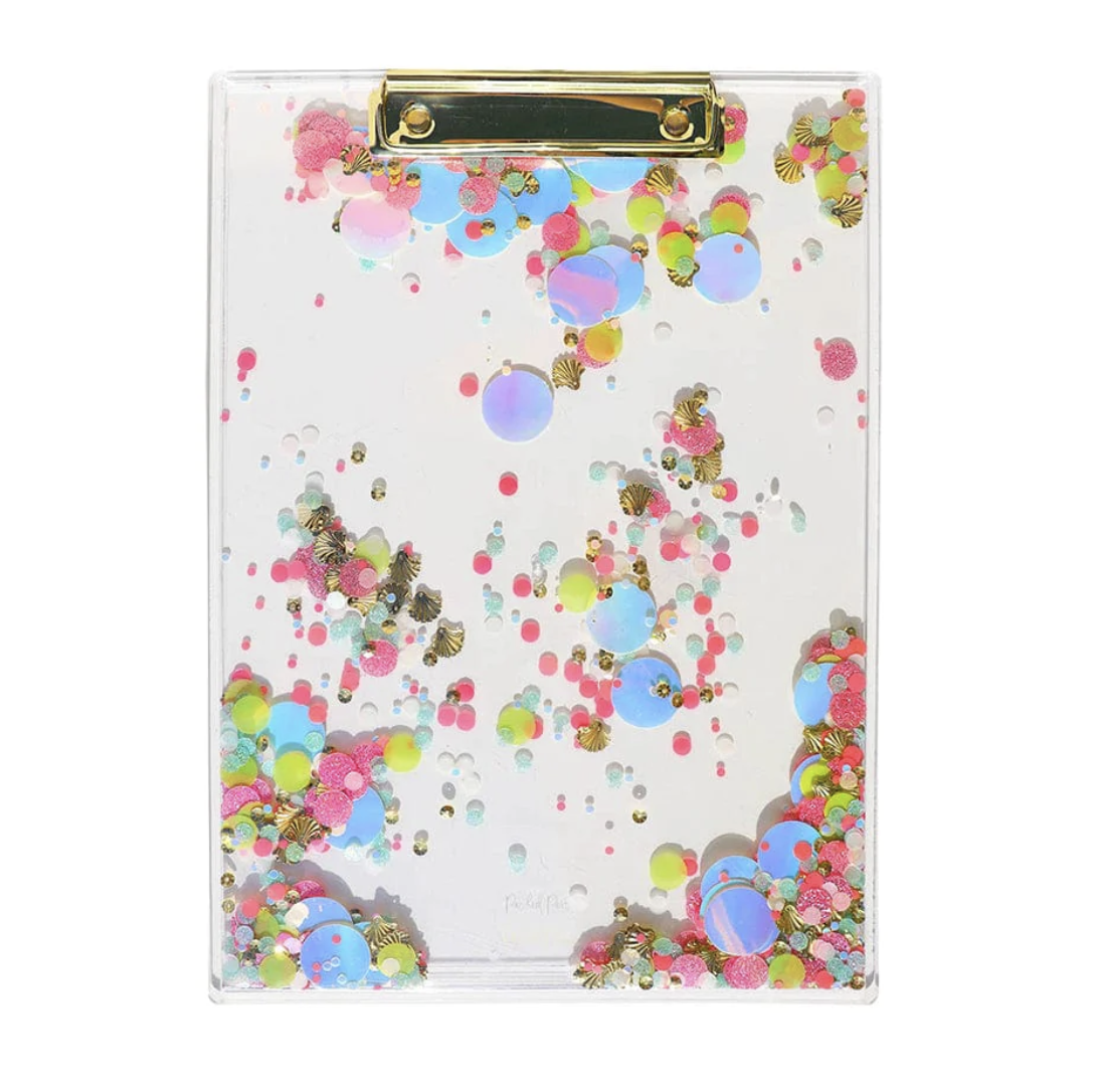 Shell-e-brate Confetti Clear Clipboard
