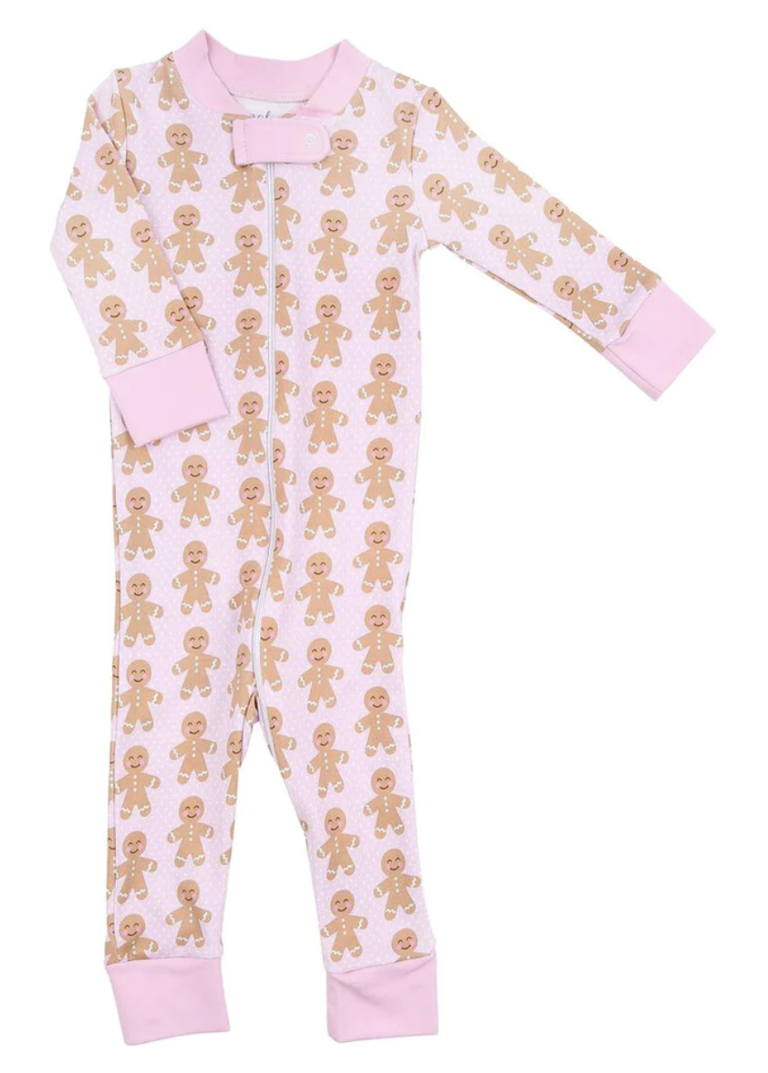 Gingerbread Kisses Printed Playsuit Pink