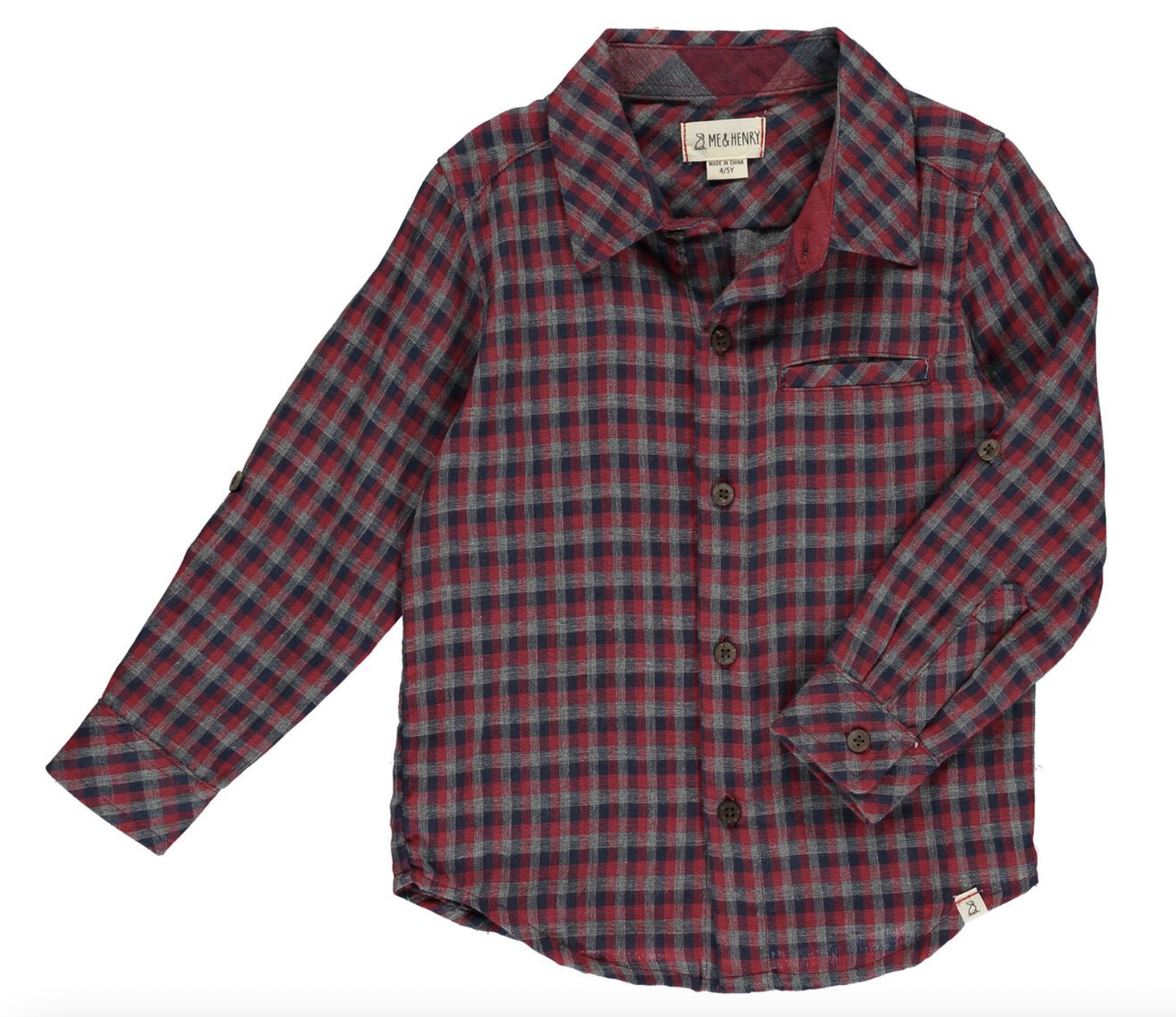 Red Multi Plaid Atwood Woven Shirt