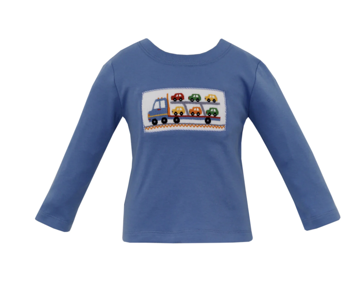 Knit Car Hauler Periwinkle Blue LS Tee
