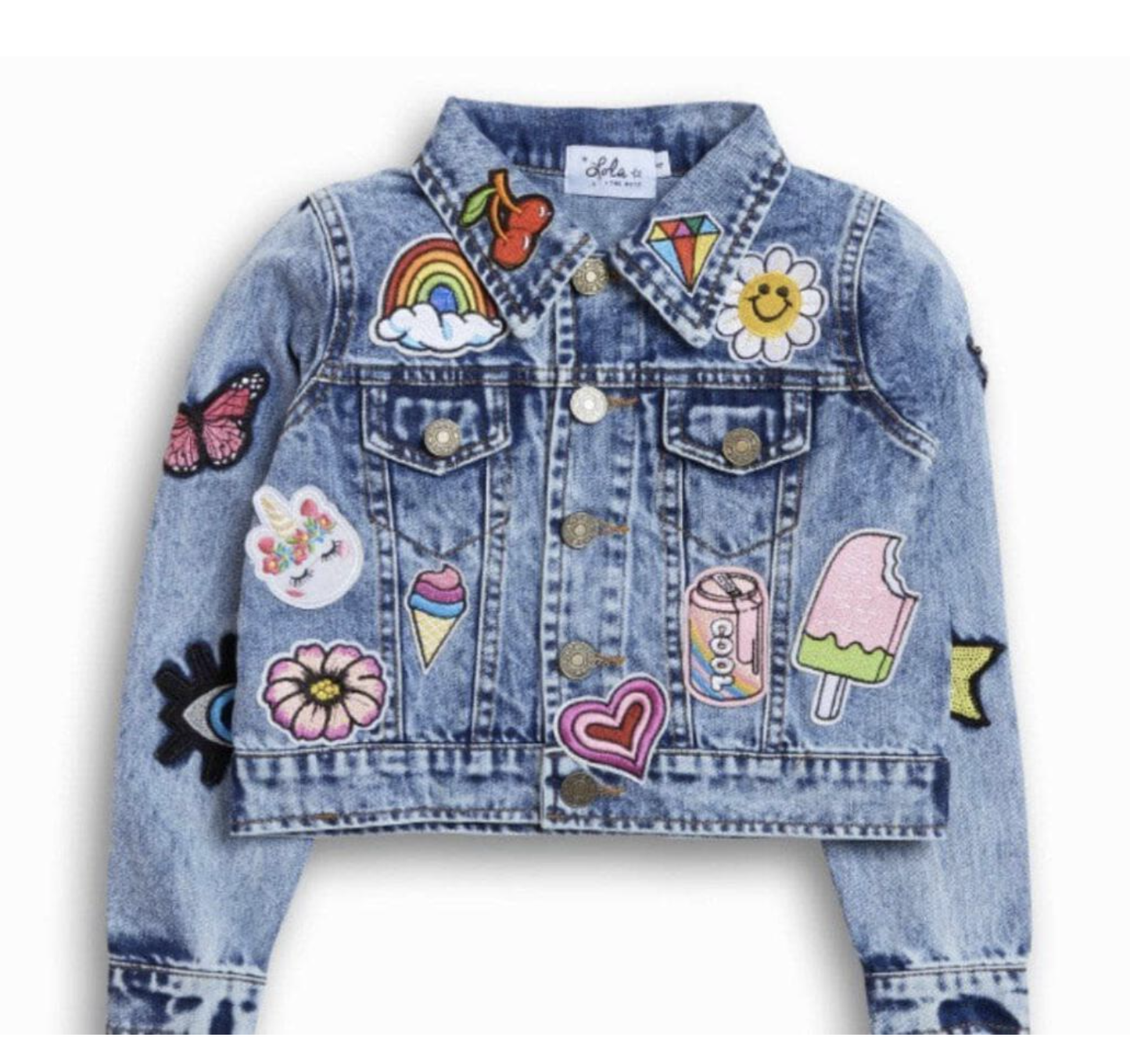 All About The Patch Crop Denim Jacket