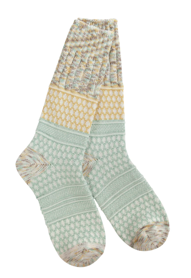 Weekend Gallery Textured Crew- Frosty Multi