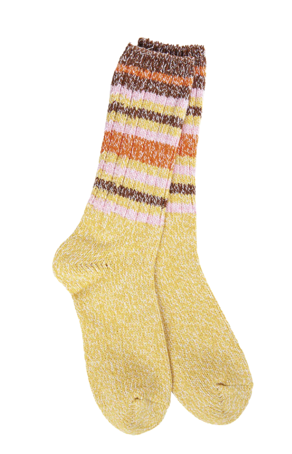 Weekend Ragg Crew- Honey Stripe