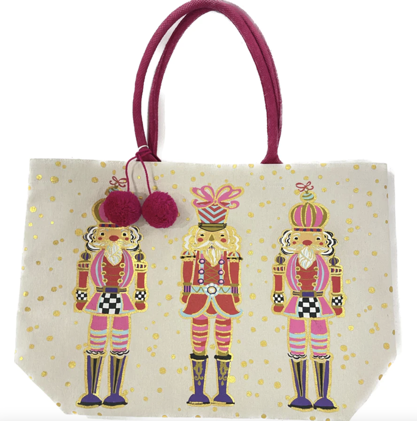 Printed Gold Foil Nutcracker Trio Totebag