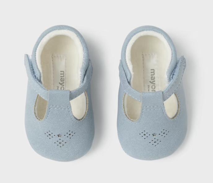 Blue Velcro Flats