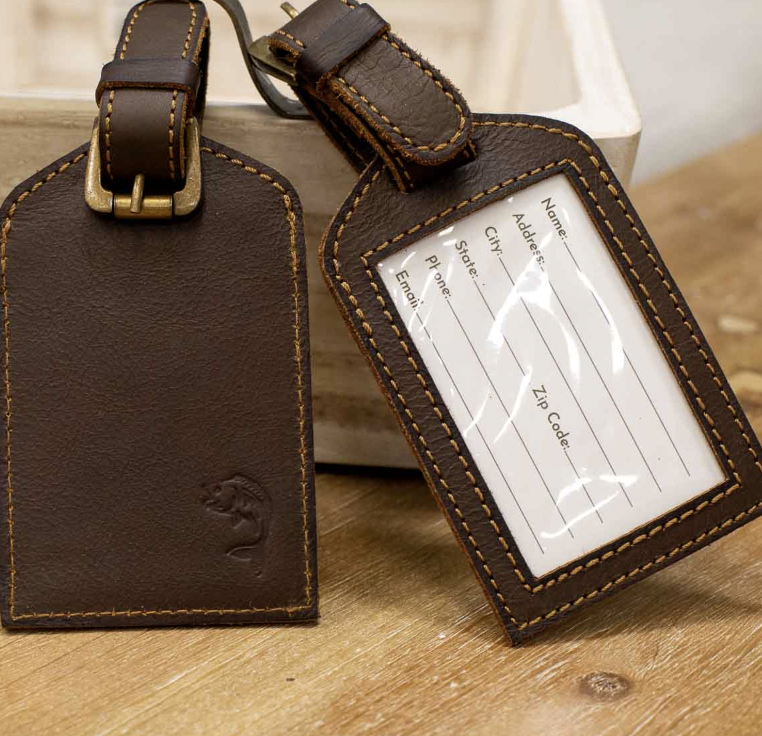 Fish Leather Embossed Leather Tag