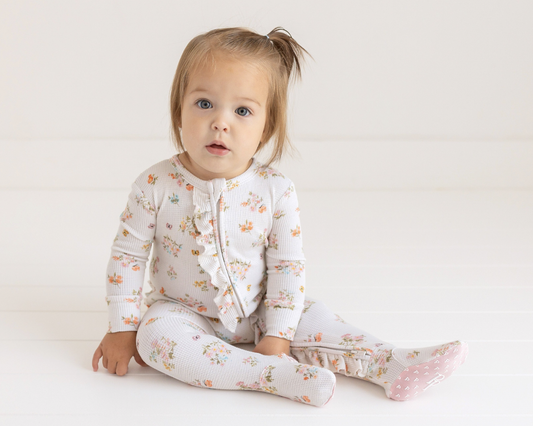 Posh Peanut Clemence Ruffle Zippered One Piece