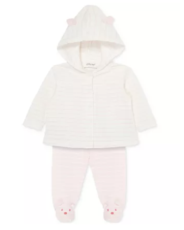 Little Me Charms 2-pc Striped Cardigan Set