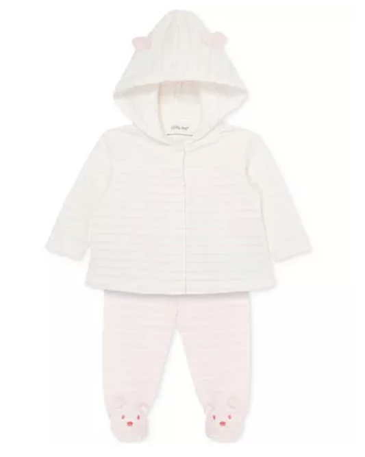 Little Me Charms 2-pc Striped Cardigan Set
