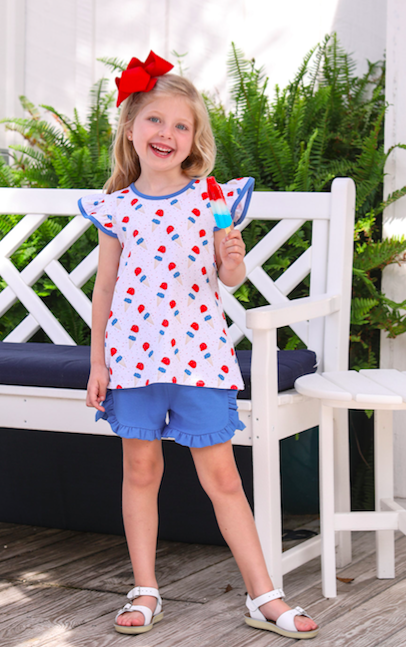 TSK Patriotic Ice Cream Flutter Short Set