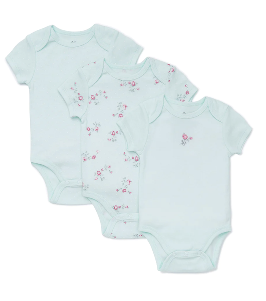 Little Me Floral Spray 3-Pack Bodysuits