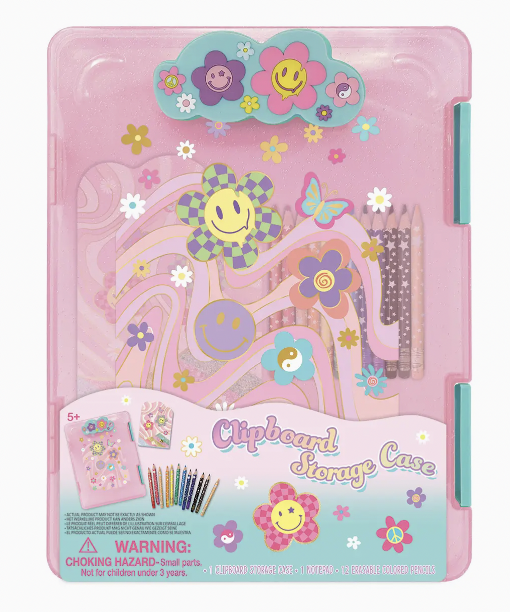 Groovy Flower Clipboard Storage Case