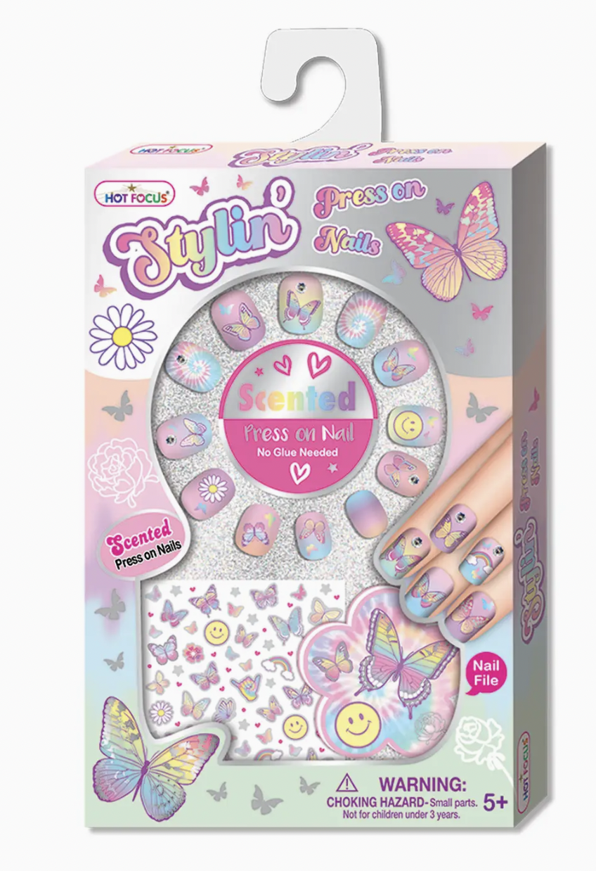 Tie Dye Butterfly Stylin Press On Nails