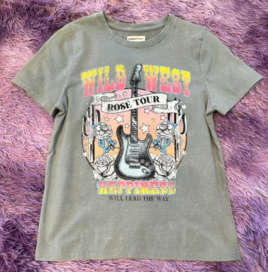 Wild West Rose Tour Front/Back Tee