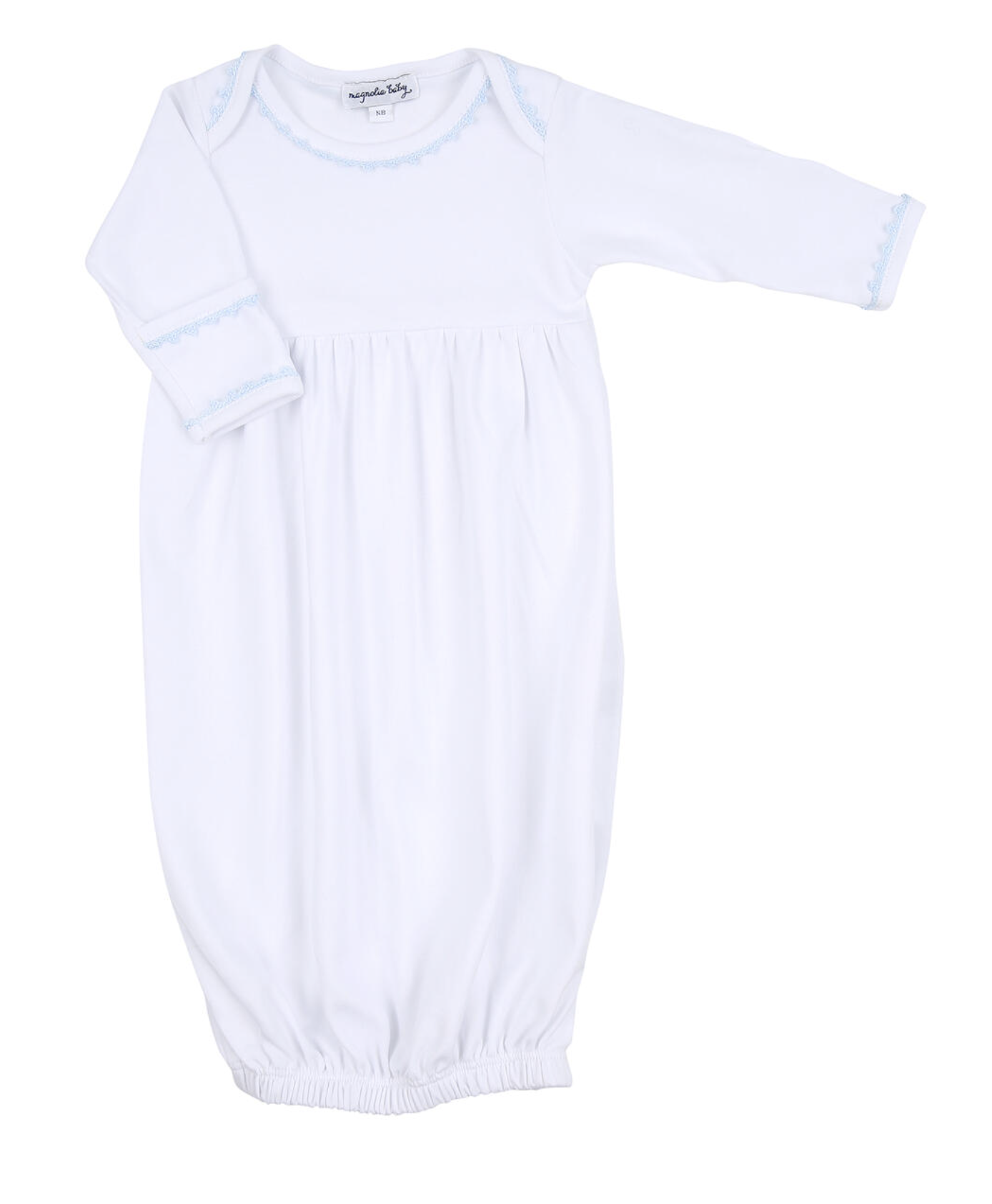 MB Baby Joy Gathered Gown Light Blue