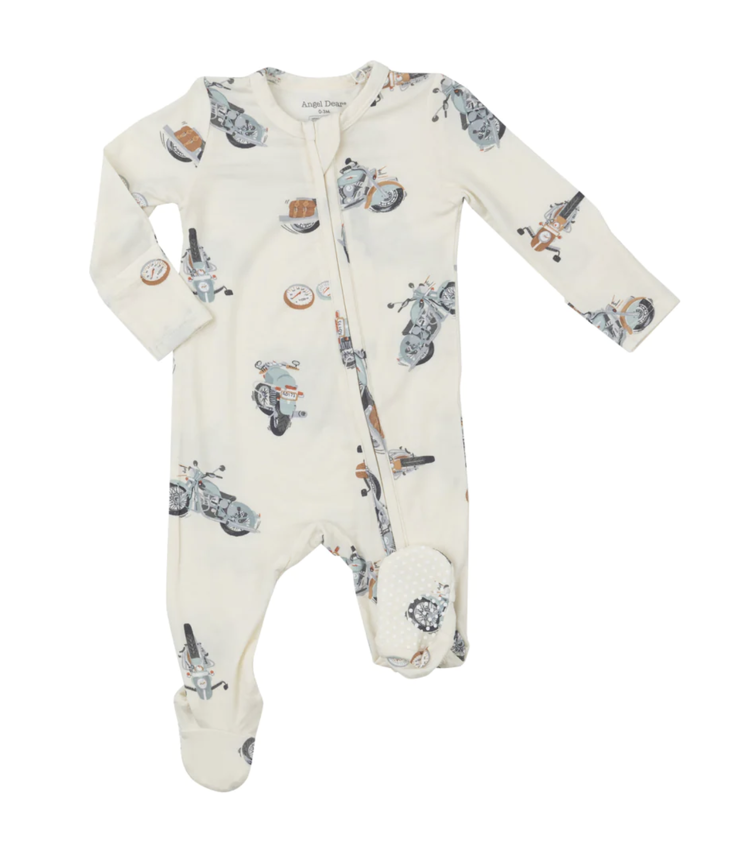 Angel Dear Vintage Motorcycles 2 Way Zipper Footie