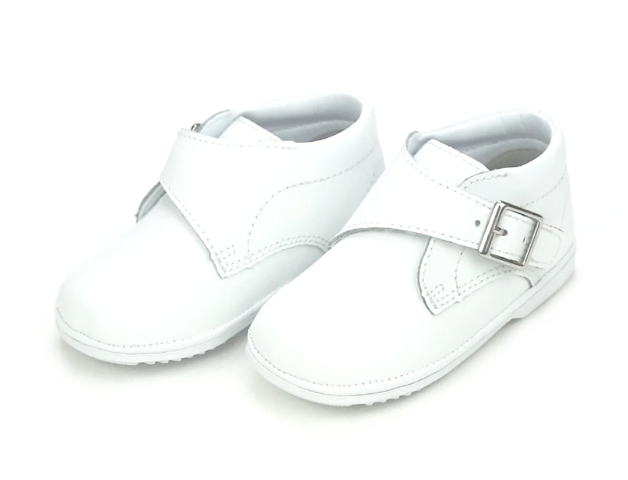 Finch Boy's Buckled Leather Boot White