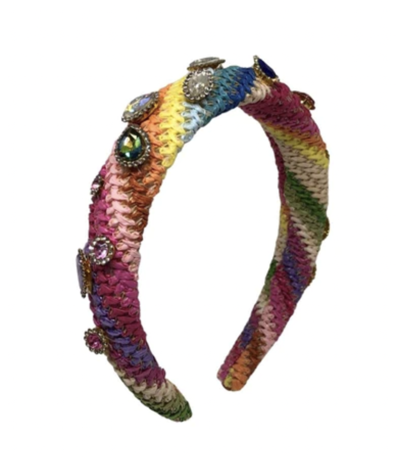 Raffia Jewel Embellished Headband
