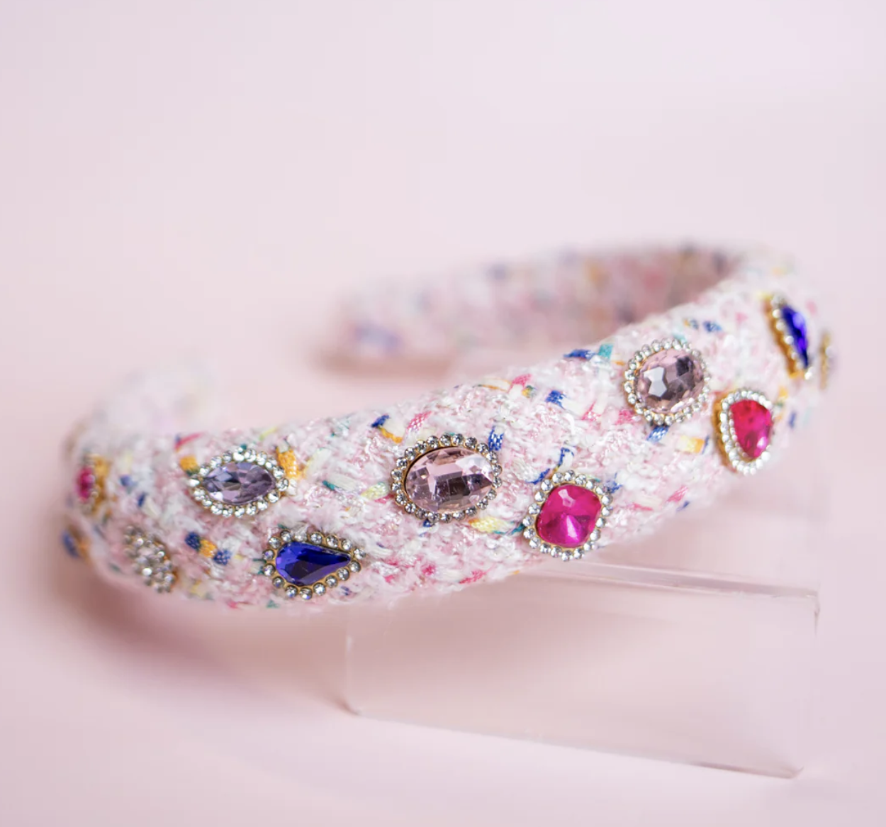 Tweed Jewel Padded Headband