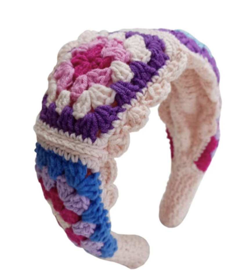 Multi Flower Crochet Headband